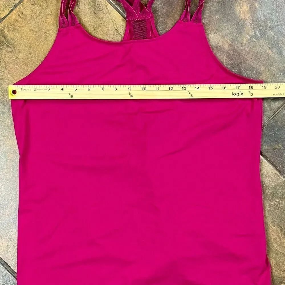 Fabletics Women's Peyton Raspberry Pink Athletic Tank Top - Picture 2 of 7